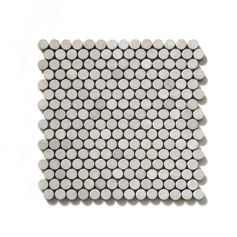Penny Round Thala Gray Tumbled