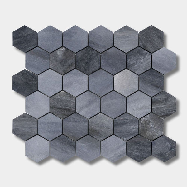 Bardiglio Royal Çapraz Kesim Yarı Cilalı Hexagon Ürünü