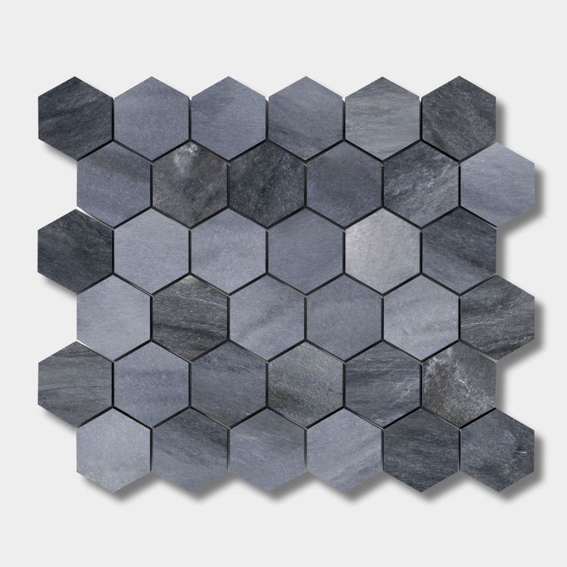 Bardiglio Royal Çapraz Kesim Yarı Cilalı Hexagon Ürünü