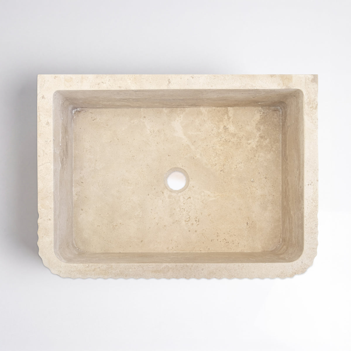 Avorio Cilalı Dolgulu Traverten Como Lavabo 40×55×15 cm - Görsel 4