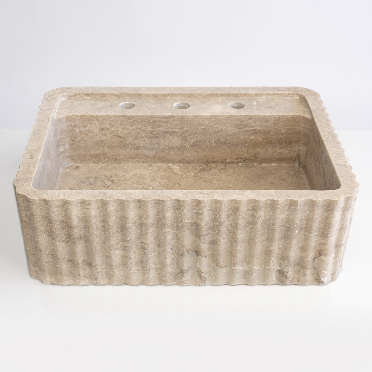 Avorio Cilalı Dolgulu Traverten Siena Lavabo 45×55×20 cm