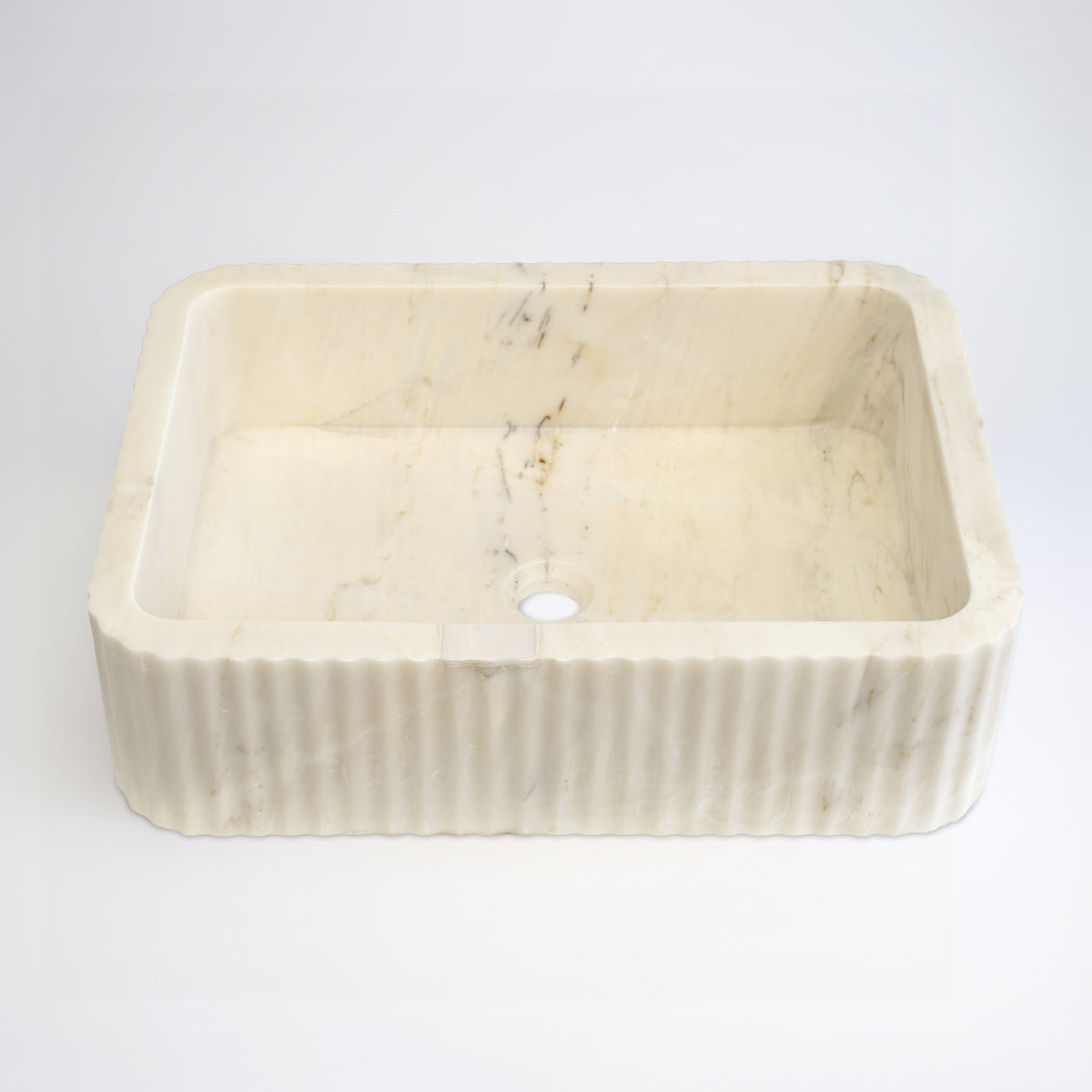 Calacatta Ambra Cilalı Mermer Lucca Lavabo 40×55×15 cm - Görsel 2