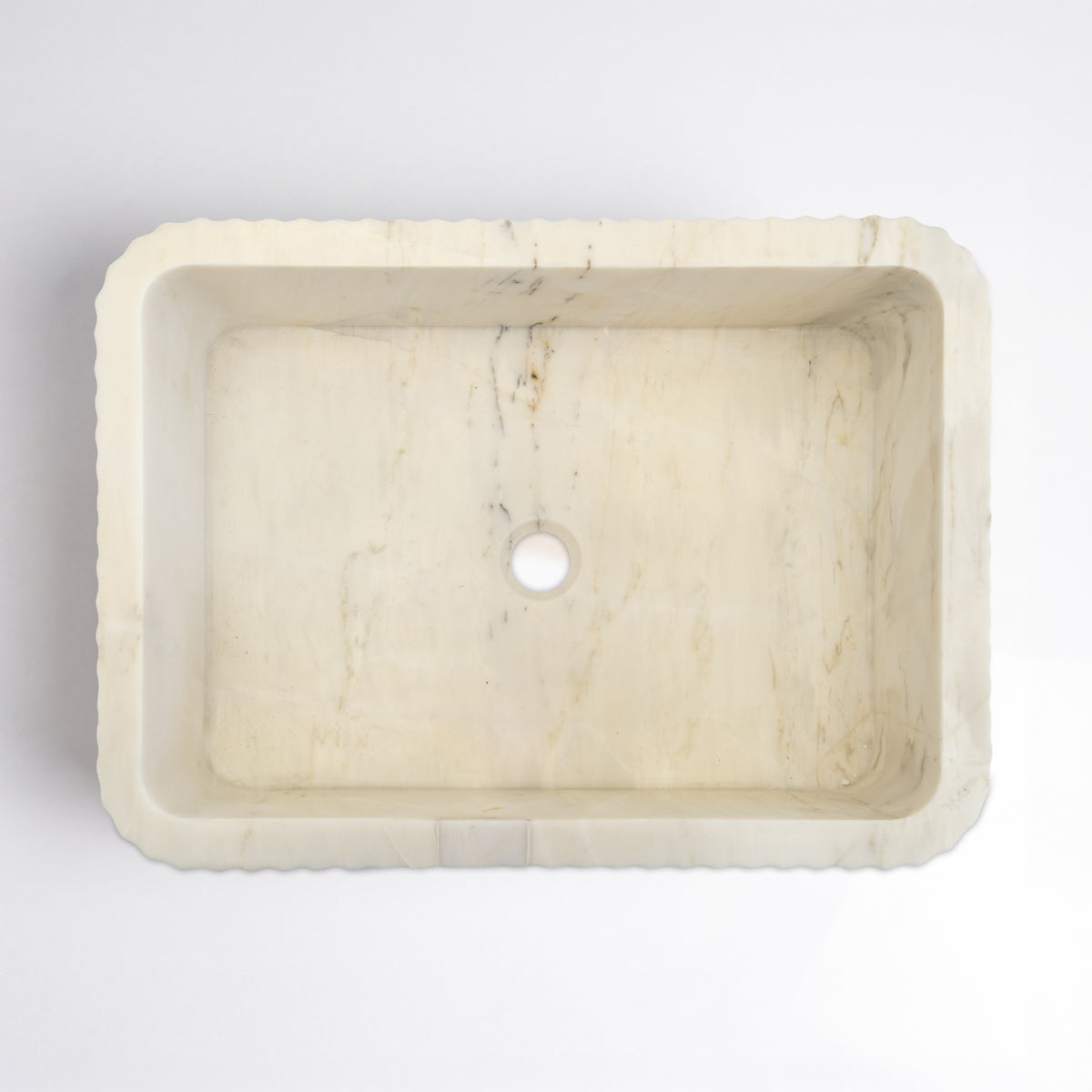 Calacatta Ambra Cilalı Mermer Lucca Lavabo 40×55×15 cm - Görsel 4