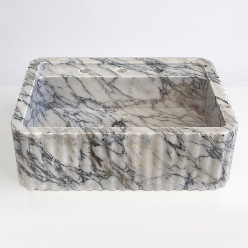 Calacatta Picasso Cilalı Mermer Siena Lavabo 45×55×20 cm