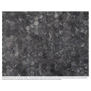 IRIS BLACK CLASSIC HONED MOSAIC HEXAGON NOMINAL SIZE 50 MM