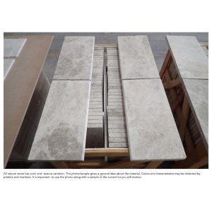 SILVER SHADOW TUMBLED 1 LONG SIDE BULLNOSE 30,5X61X3