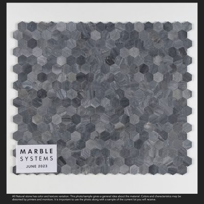 Bardiglio Royal Çapraz Kesim Yarı Cilalı Hexagon 50 MM 26x29,8