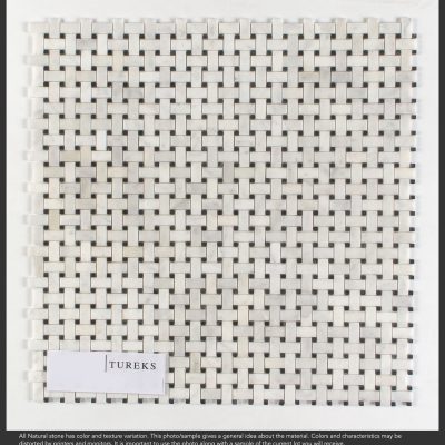 Glacier Honlu Sepet Örgü Mozaik 25×50 mm Mermer Mozaik